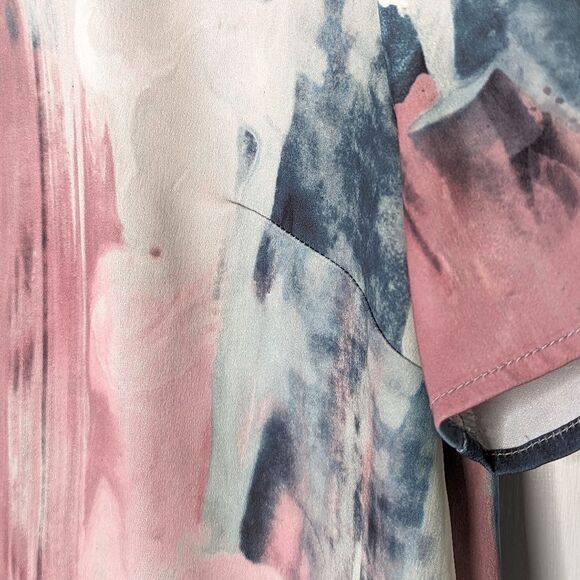Mossimo Abstract Dropped Waist Short Sleeve Shift Dress size M - Picture 6 of 11